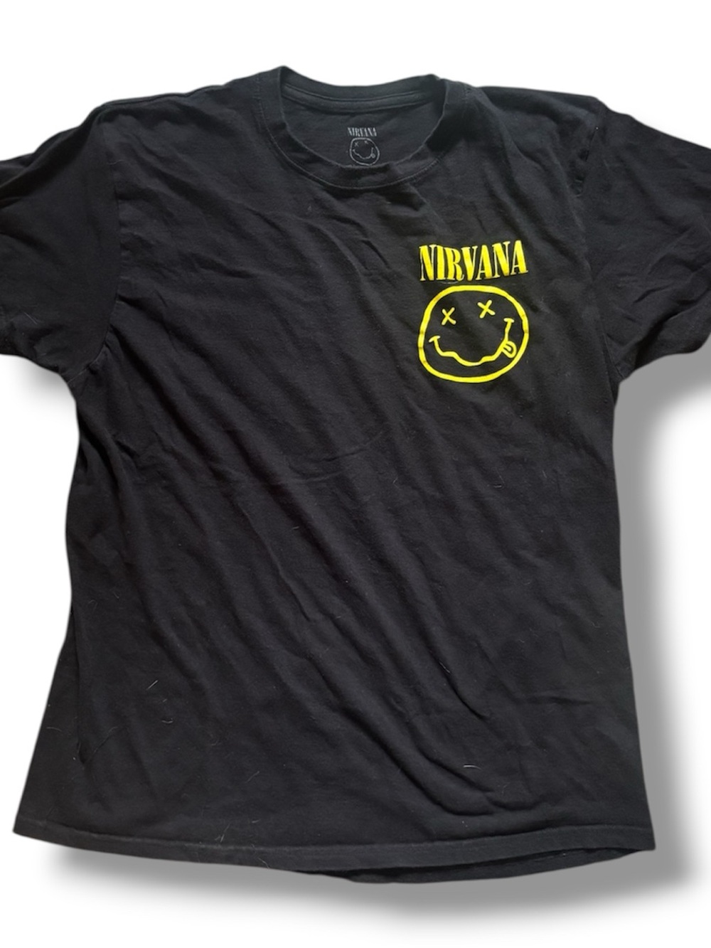 Nirvana Black Tee with Yellow Logo